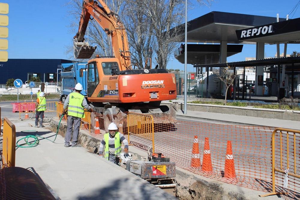 Estado actual de las obras llevadas a cabo en la Avenida Cristo Rey .