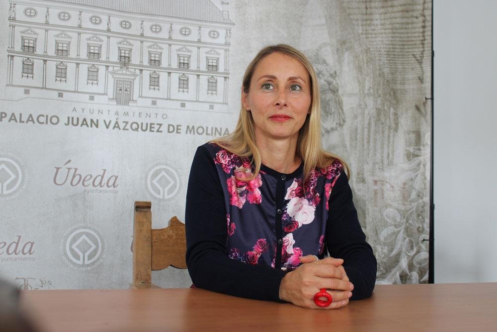 Elena Rodríguez, tras su intervención.