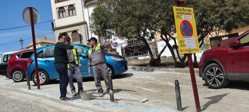 Labores de mantenimiento para la Semana Santa.