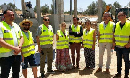 Visita  a las obras de construcción de las EDAR de Ibros, Rus, Canena y La Yedra