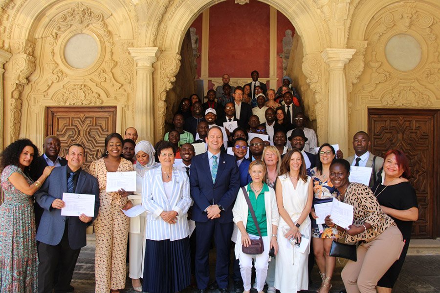 El rector de la UNIA, José Ignacio García, en el acto de clausura de la XIV edición del Máster en Gestión
