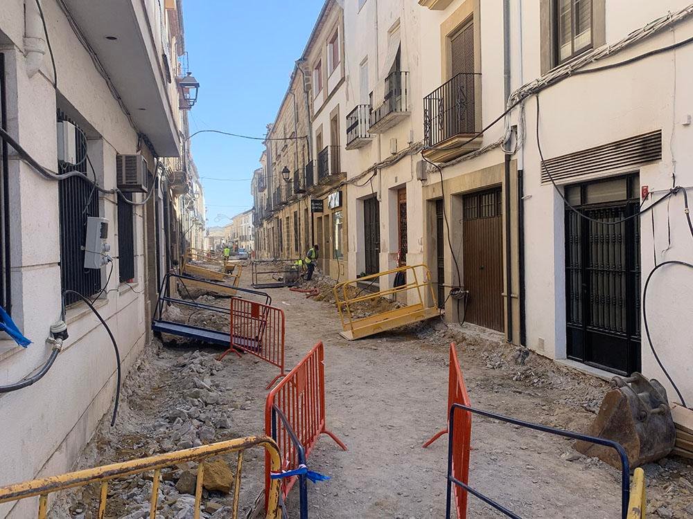 Obras en la calle Real de San Andrés.