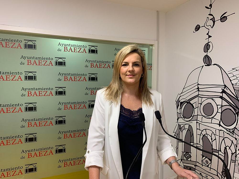 Lola Marín, tras su intervención.