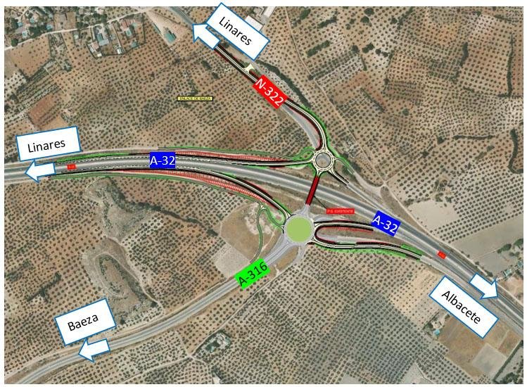 Descripción sobre plano de las obras previstas.