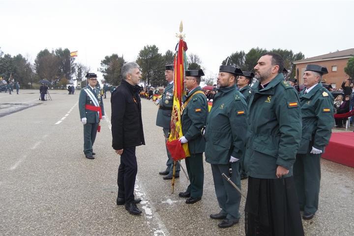 El ministro del Interior, Fernando Grande-Marlaska, en la Academia de la Guardia Civil de Baeza en 2019.