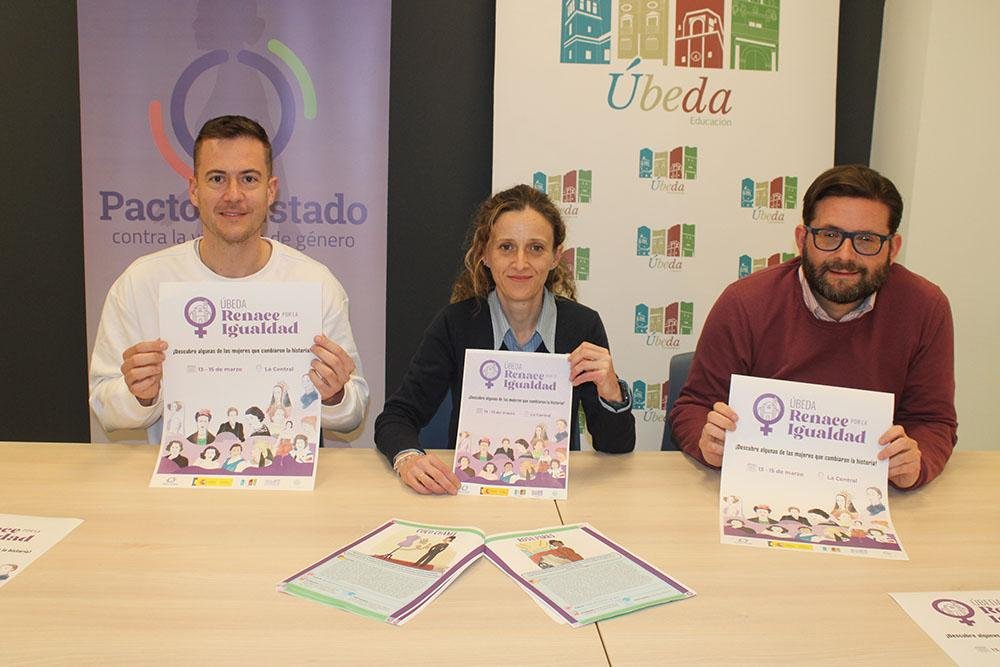 Juan Alberto Peñuela, Francisca Isabel Millán y Pedro Jesús López, durante la presentación de esta iniciativa.
