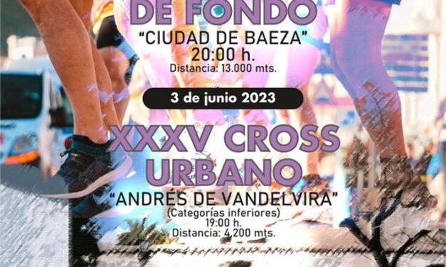 Baeza acoge la XII Carrera de Fondo ‘Ciudad de Baeza’ y la XXXV Cross Urbano ‘Andrés de Vandelvira’ el sábado 3 de junio