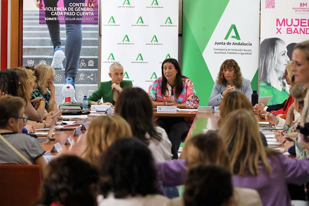 La consejera preside el pleno del Consejo Andaluz de Participación de las Mujeres.